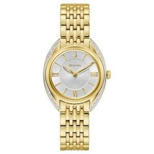 New Bulova Classic Diamond Stainless Steel Quartz Ladies Watch 98R298